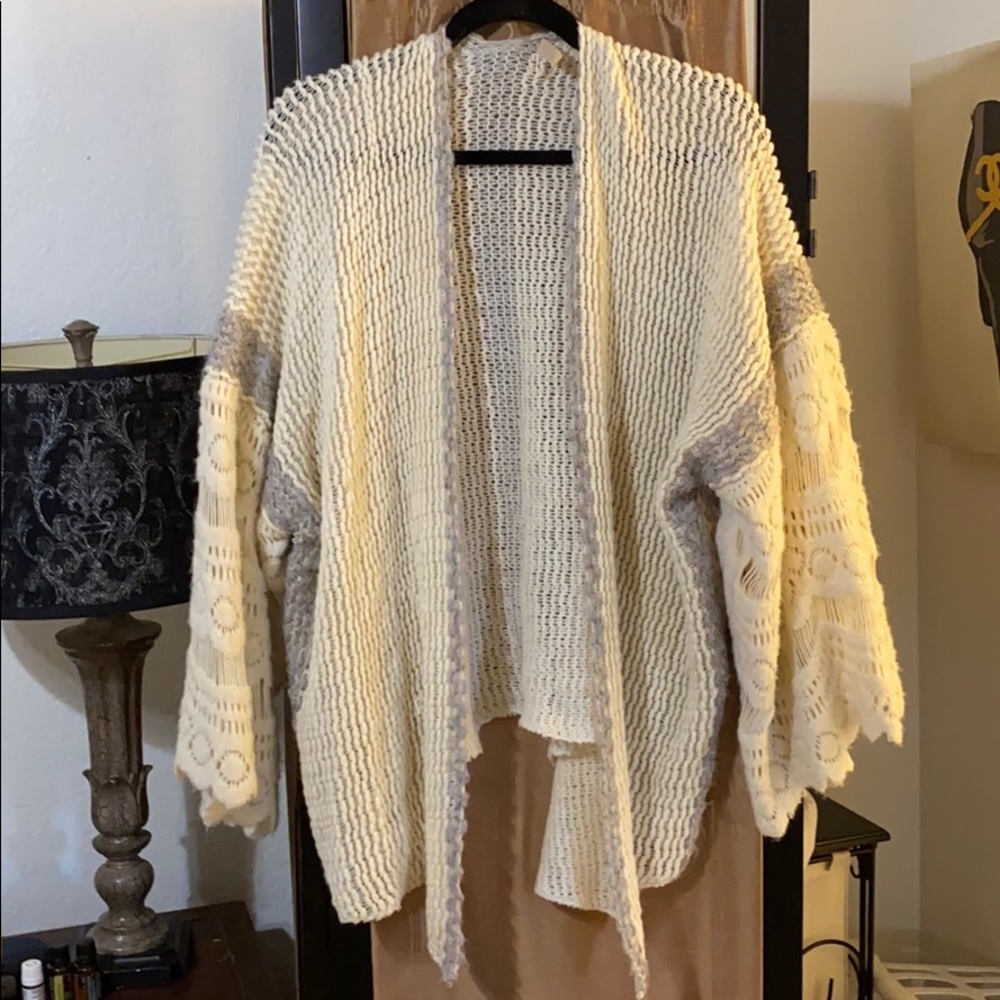 White knitted coverup
